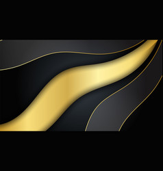 Abstract Black And Gold Lines Luxury Background