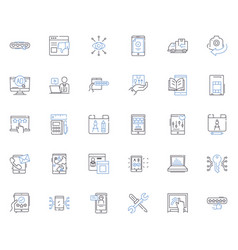 Clothing And Apparel Line Icons Collection