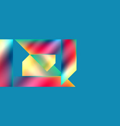 Colorful Metallic Geometric Shapes