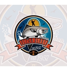 Fishing Logo Salmon Fish Icon