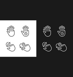 Multi Touch Control Pixel Perfect Linear Icons