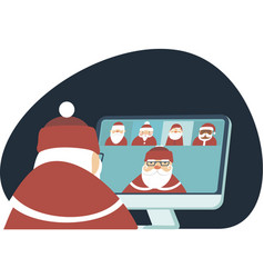 Santa Has Conference Video Call With Colleagues