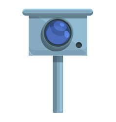 Speed Radar Police Icon Cartoon Style