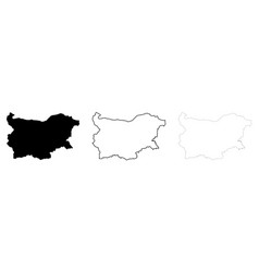 Bulgaria Country Map Silhouette