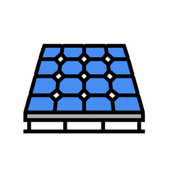 Solar Panels Green Living Color Icon