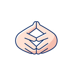 Steeple Hand Gesture Rgb Color Icon