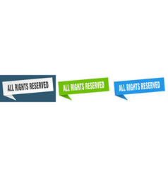 All Rights Reserved Banner Sign Rights