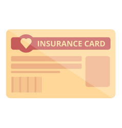 Health Card Icon Cartoon Medical Insurance