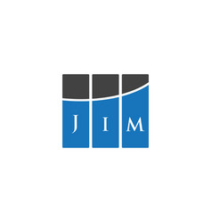 Jim Letter Logo Design On White Background