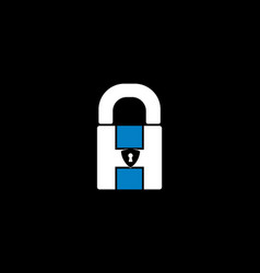 Letter H Lock And Security Logo Design Concept