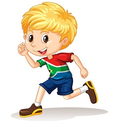 South African boy smiling Royalty Free Vector Image