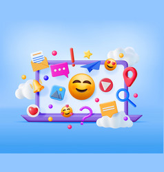 3d Social Media Concept Isolated