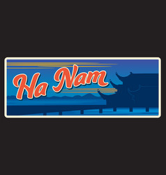 Ha Nam Vietnamese Region Retro Travel Plate