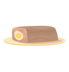 Romanian Meat Egg Roll Icon Cartoon