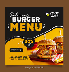 Best Social Media Ad Template For Burger