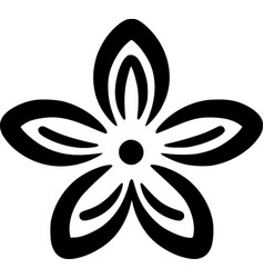 Daisy - Black And White Isolated Icon