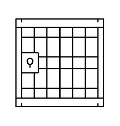 Prison Law Dictionary Line Icon