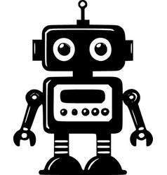 Robot - Black And White Isolated Icon