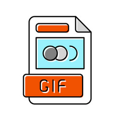 Gif File Format Document Color Icon