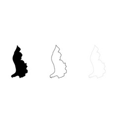 Liechtenstein Country Map Silhouette