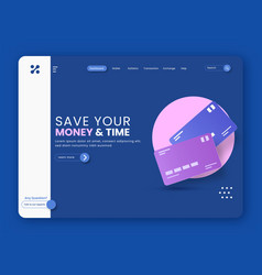 Save Your Money Time Based Landing Page With