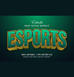 Esports 3d Green Text Effect