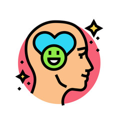 Emotional Well Being Mental Health Color Icon