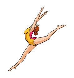 Gymnastics Cartoon Colored Clipart