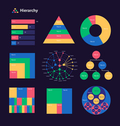 Hierarchy Infographic Chart Design Template Set