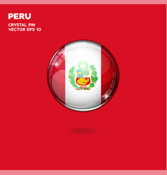 Peru Flag 3d Buttons