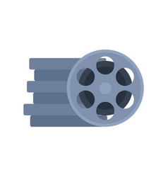 Reel Stack Icon Flat Film Video Movie