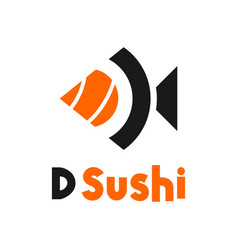 Sushi Fish Flat Modern Logo