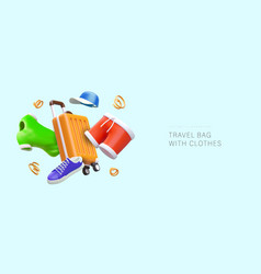 3d Travel Bag With Clothes List Of Things To Take