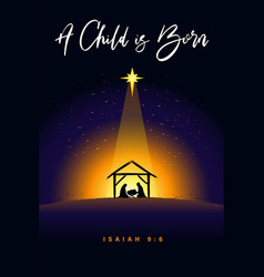 A Child Is Born Christmas Church Insta Templates