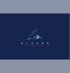 Alaska Mountain Beauty Aurora Logo