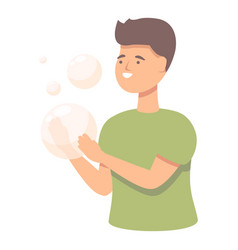 Bubble Play Icon Cartoon Kid