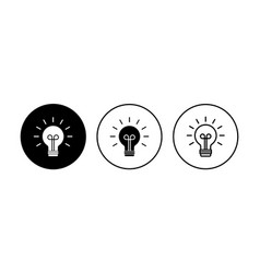 Lamp Icon Set Light Bulb Icon Idea Symbol