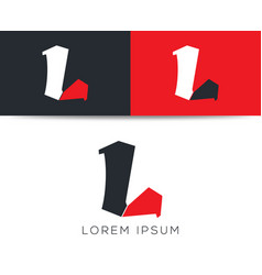 Alphabet L Logo Template With Abstract Shape