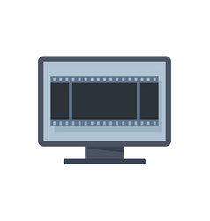 Fast Video Edit Icon Flat Cinema Film