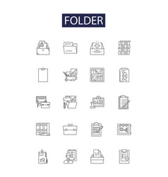 Folder Line Icons And Signs Archive