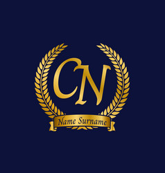 Initial Letter C And N Cn Monogram Logo Design