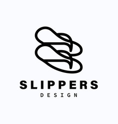 Sandal Flip Flop Icon Slipper Logo In Trendy Line