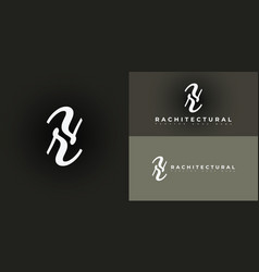 Abstract Initial Double Latin Letter R Logo