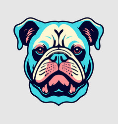 Blue Bulldog Portrait Art