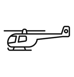 Sky Rescue Helicopter Icon Outline Sea