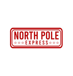 Christmas North Pole Express Rubber Stamp Design