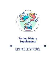 Testing Dietary Supplements Concept Icon