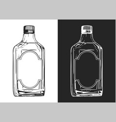 Whiskey Bottle Concept Line Art