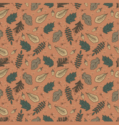 Autumn Seamless Pattern With Hand Drawn Fall