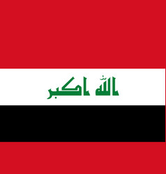 Flag Of Iraq Official Colors Flat